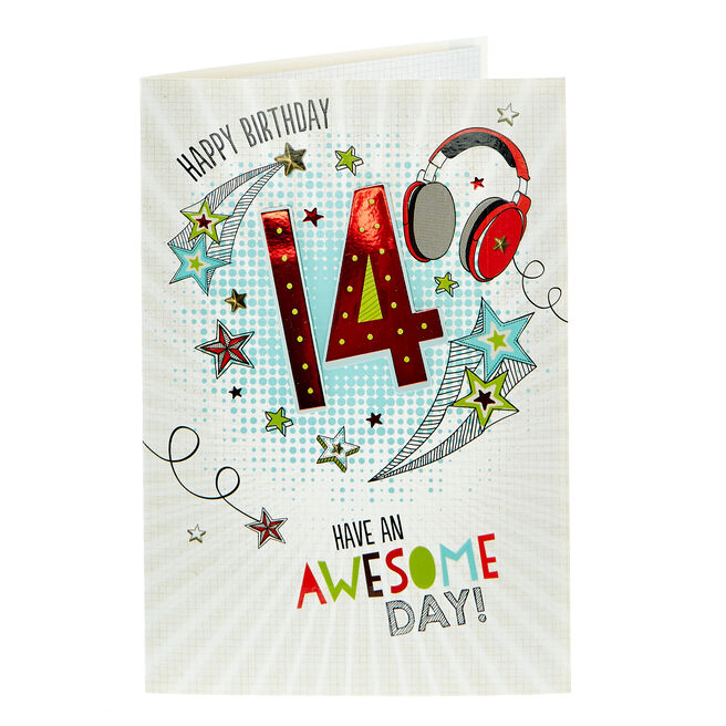 14th Birthday Card - Have An Awesome Day