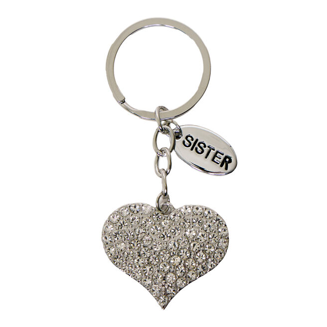 So Lucky To Have You Sister Diamante Keyring