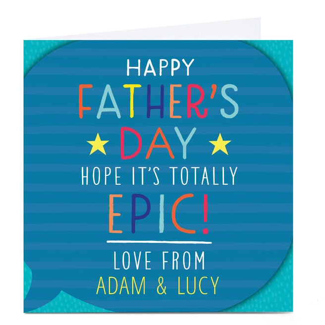 Personalised Bangheads Fathers Day Card - Hope It's Totally Epic!
