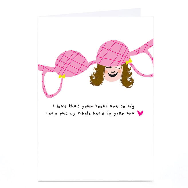 Personalised Whale & Bird Card - Head In Your Bra 