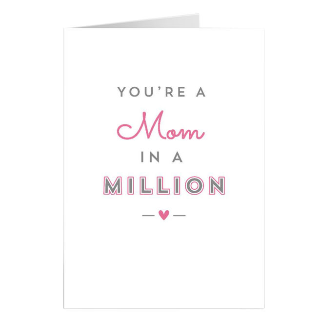 Personalised Mother's Day Card - Mom, In a Million