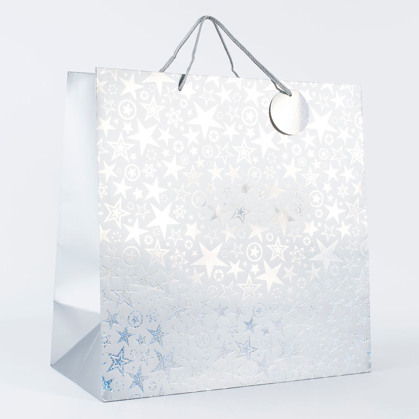 Buy Extra Large Square Silver Stars Square Gift Bag for GBP 1.99 Card Factory UK