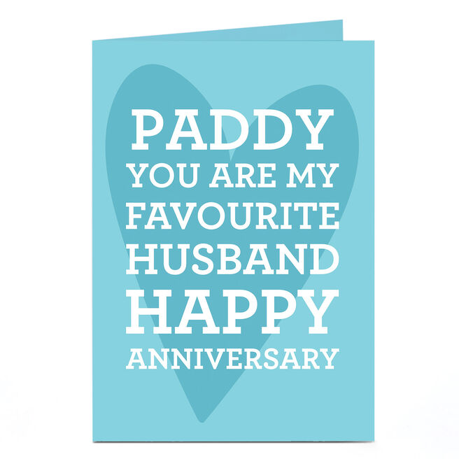 Personalised Anniversary Card - Favourite Husband