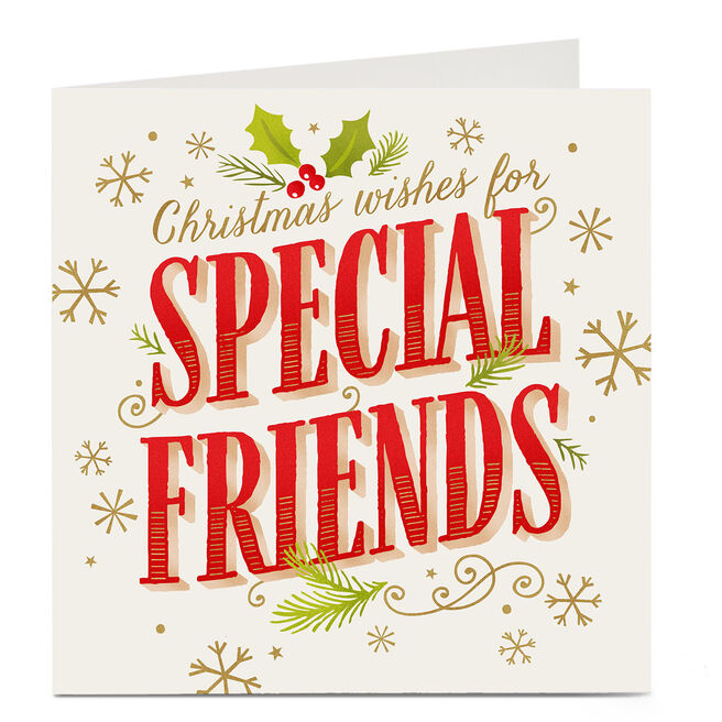 Personalised Christmas Card - For Special Friends 