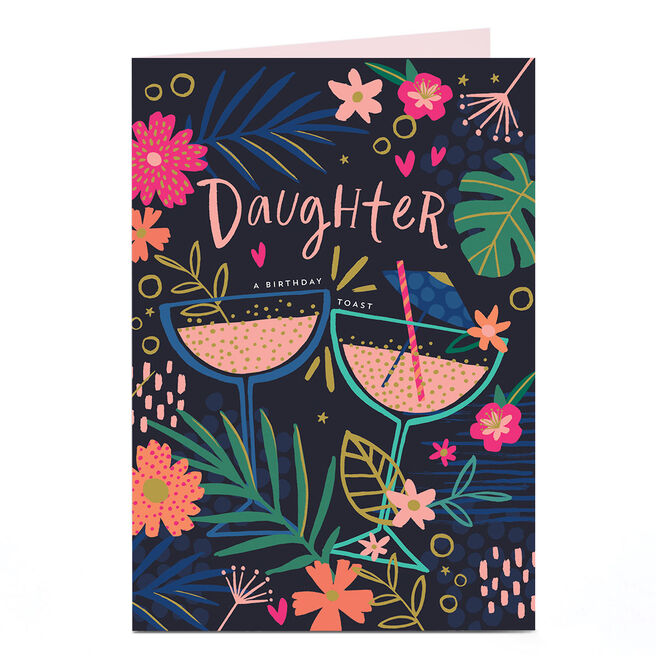 Birthday Card - Tropical Cocktails, Daughter