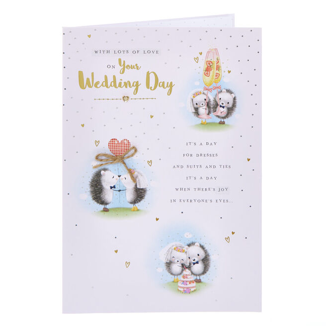 Hedgehog Couple Wedding Card