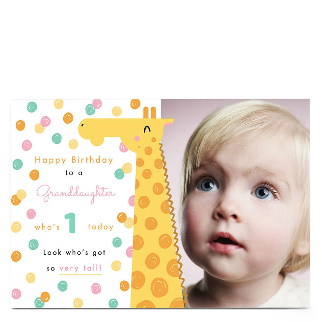 Photo Birthday Card - So Very Tall!, Editable Age