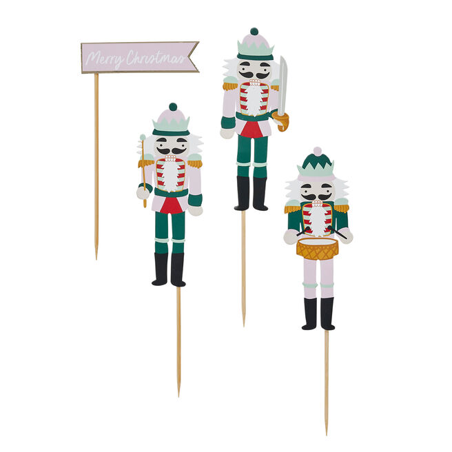 Nutcracker Paper Cake Toppers - Pack of 4