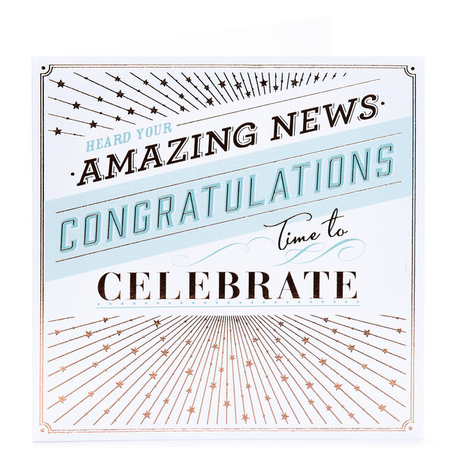 Congratulations Card - Heard Your Amazing News