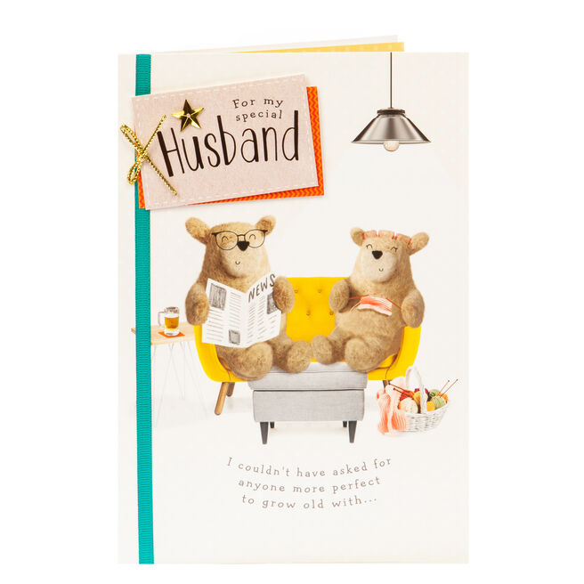 Birthday Card - Husband, Bears 