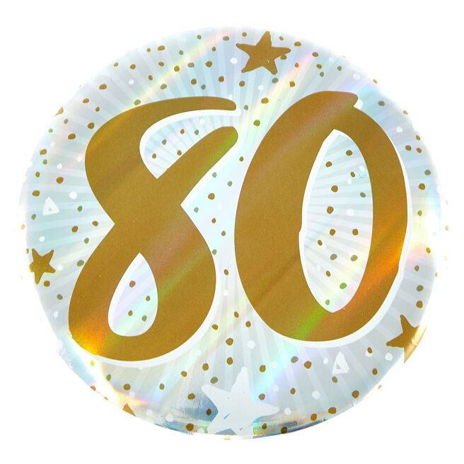 Giant 80th Birthday Badge