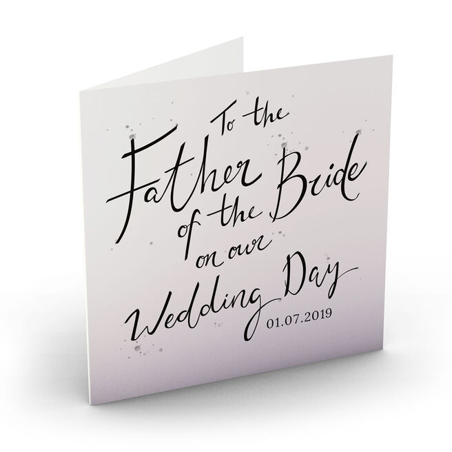 Personalised Wedding Card - Father Of The Bride