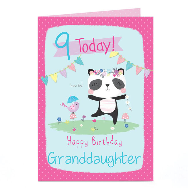 Personalised Editable Age Birthday Card - Happy Panda