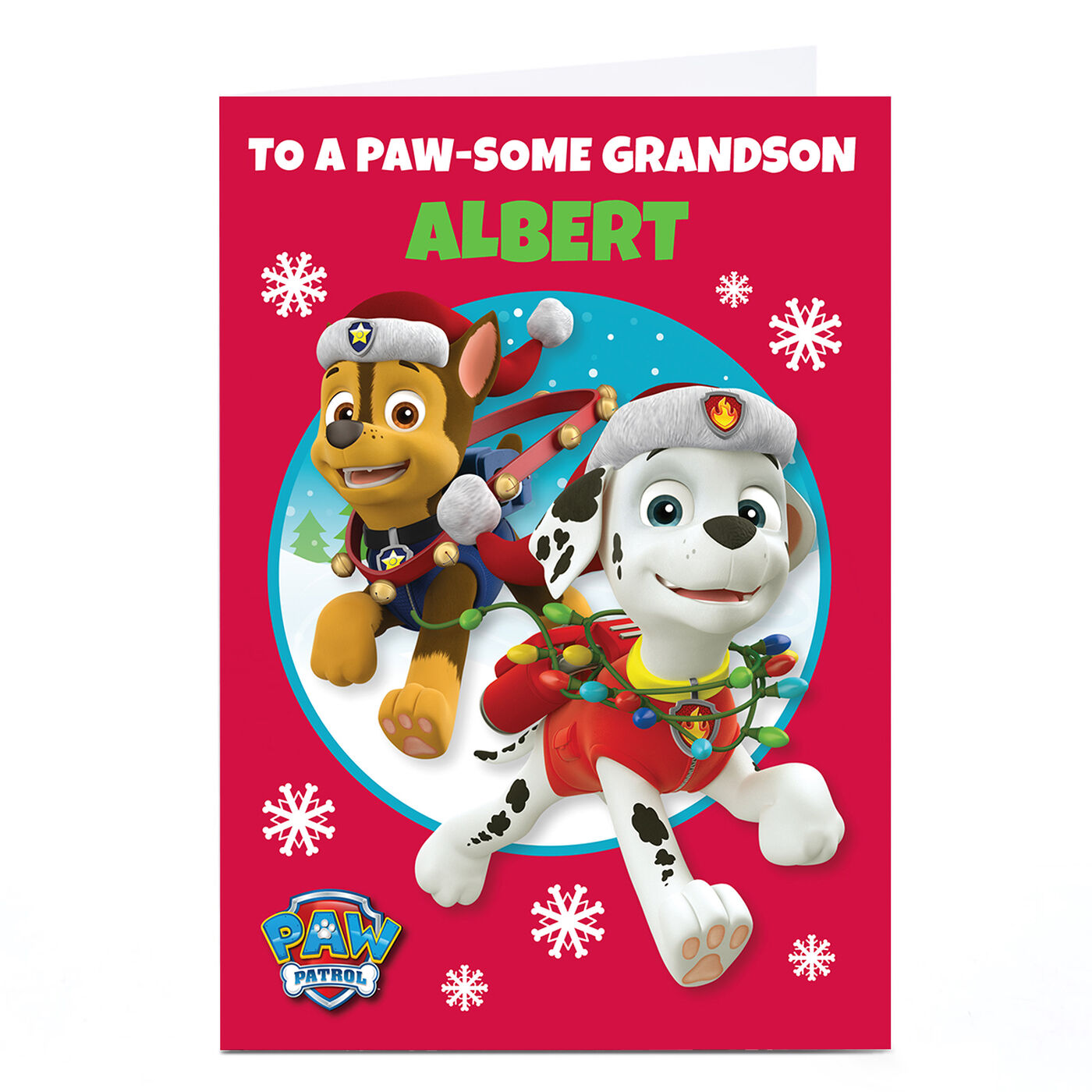 Buy Personalised Paw Patrol Christmas Card - Any Name for GBP 2.99 ...