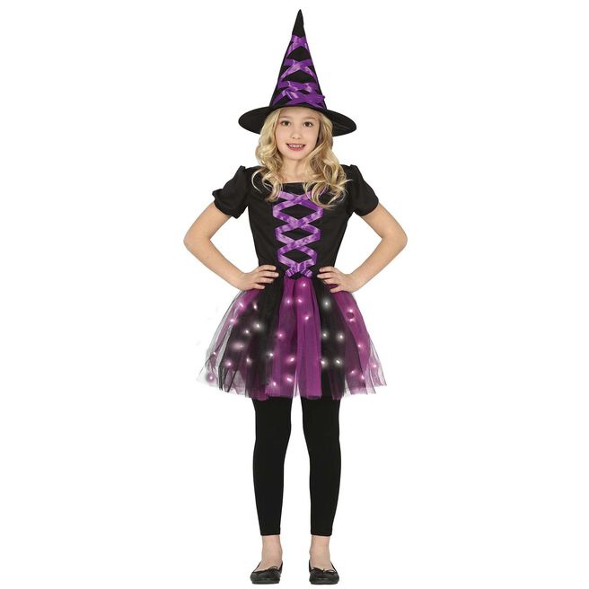LED Witch Children's Fancy Dress Costume