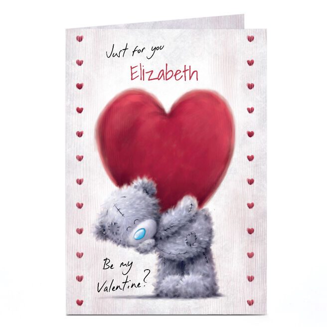 Personalised Tatty Teddy Valentine's Day Card - Be My Valentine, Any Name