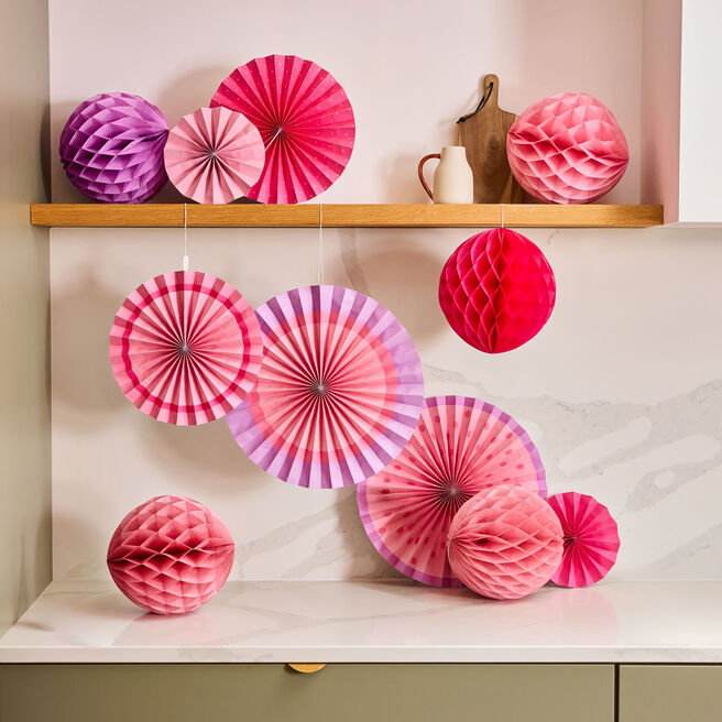 Pink Paper Decorations Kit