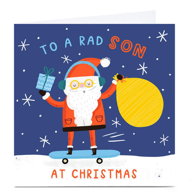 Personalised Jess Moorhouse Christmas Card - Rad Son
