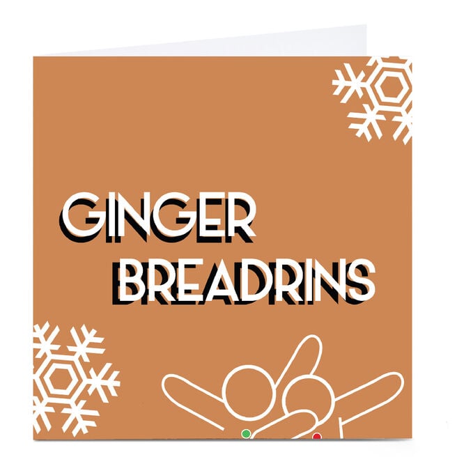 Personalised StreetGreets Christmas Card - Ginger Breadrins