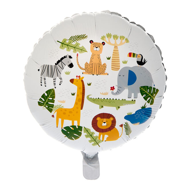 Jungle Animals 18-Inch Foil Helium Balloon