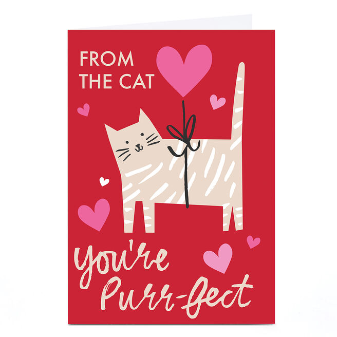 Personalised Ashley Le Quere Valentine's Day Card - From the Cat