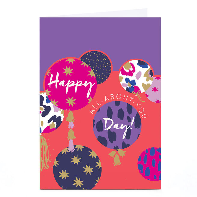 Personalised Birthday Card - Floral balloons