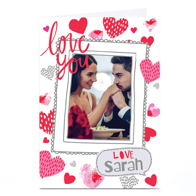 A4 Photo Bev Hopwood Valentine's Day Card - Heart Frame