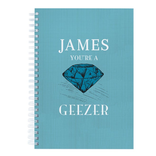 Personalised Notebook - Diamond Geezer