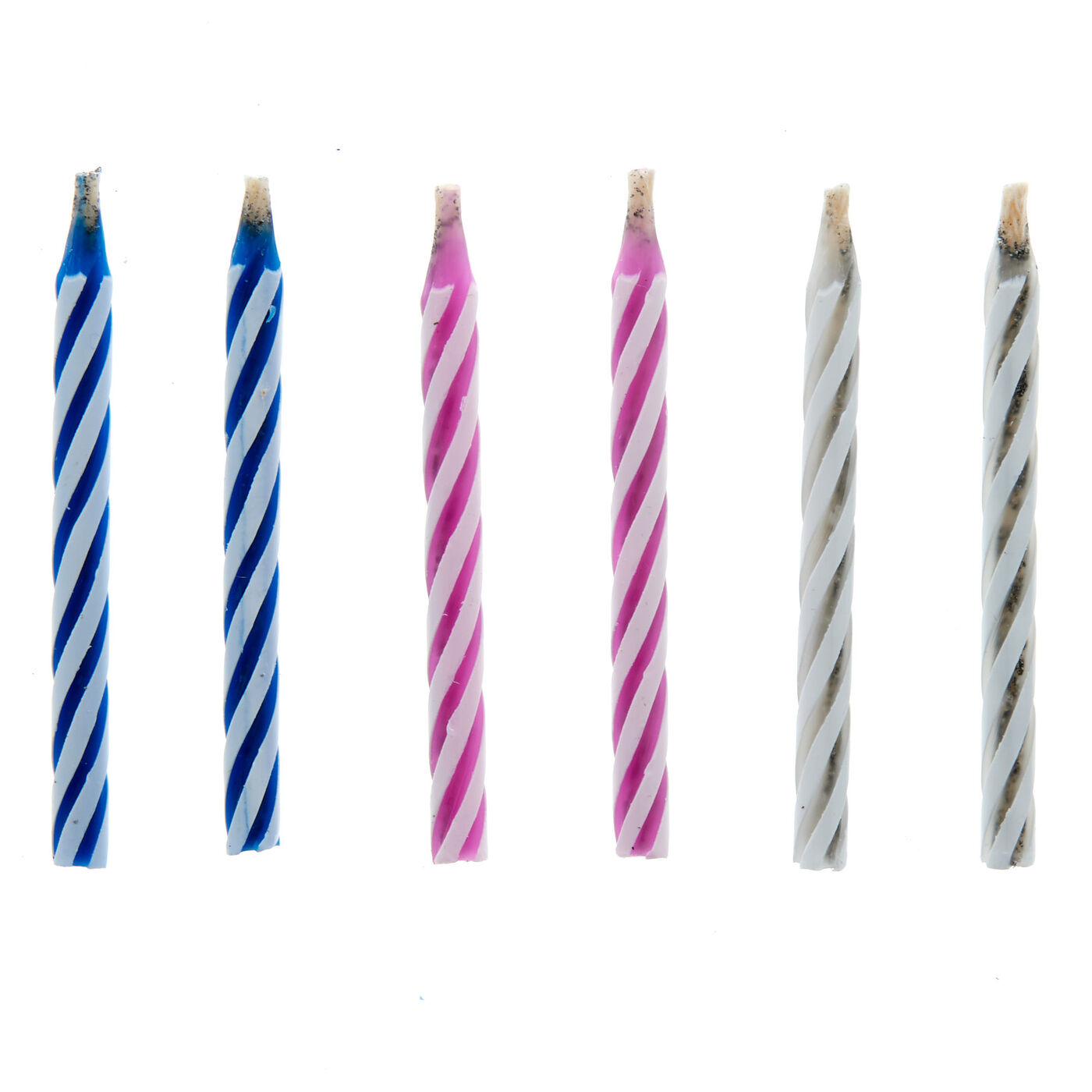 Buy Striped Relighting Birthday Candles Pack of 10 for GBP 1.99