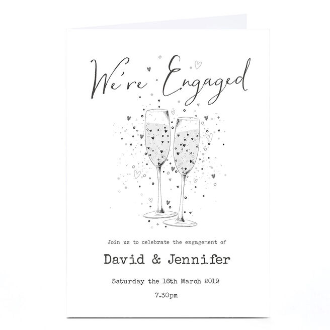 Personalised Engagement Party Invitation - Champagne
