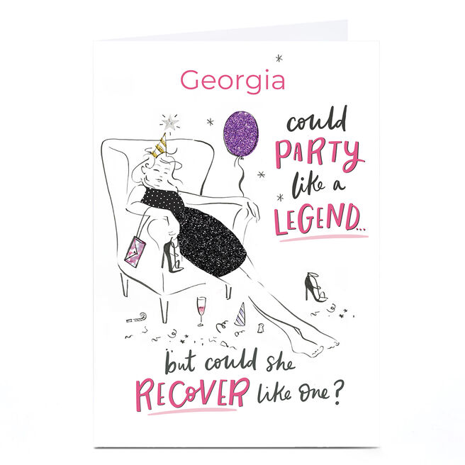Personalised Girl Talk Card - Party Like A Legend