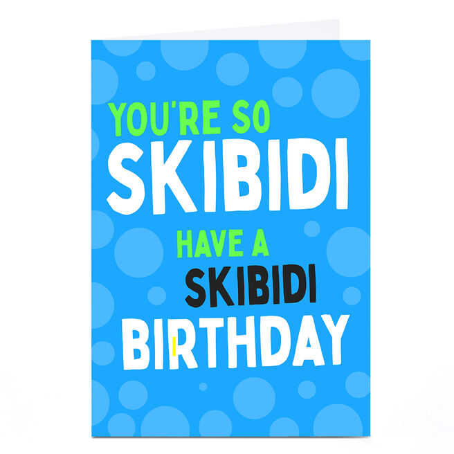 Personalised Birthday Card - Skibidi