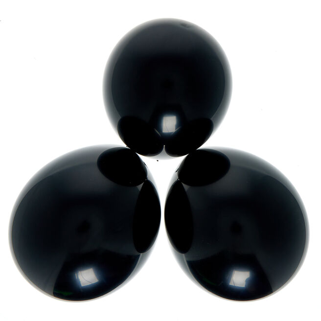 Black 12-Inch Latex Balloons - Pack of 50