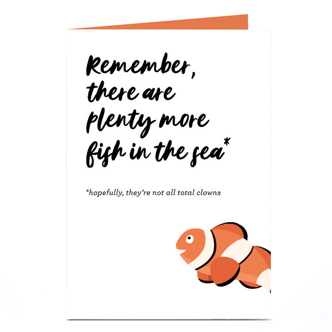 Personalised Thinking of You Card - Plenty More Fish in The Sea