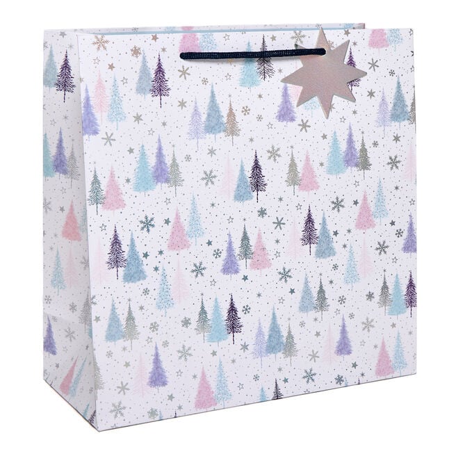 Frosted Magic Large Square Christmas Gift Bag