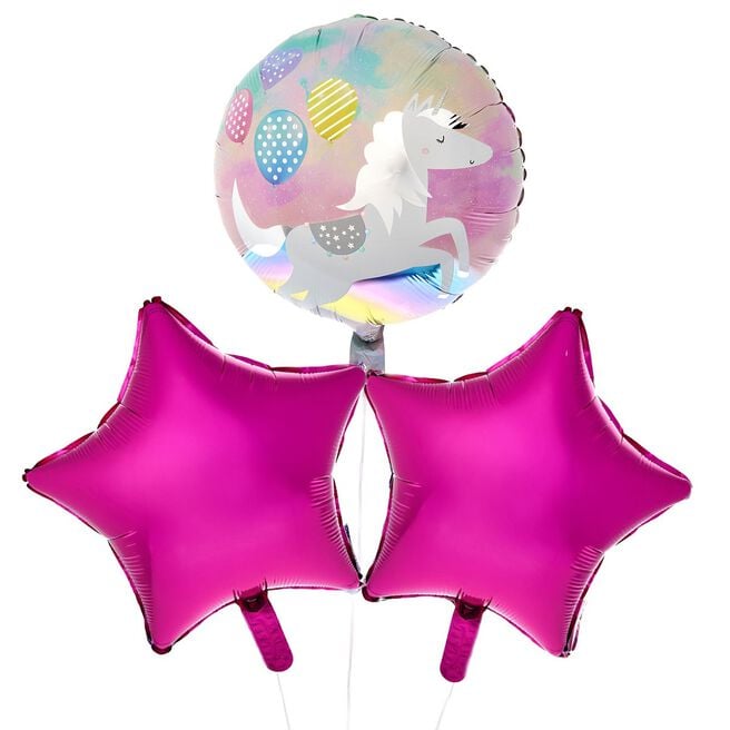 Unicorn Happy Birthday Balloon Bouquet - DELIVERED INFLATED!