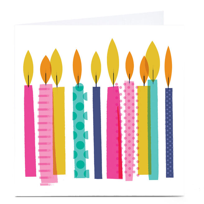 Personalised Hello Munki Card - Cake Candles 