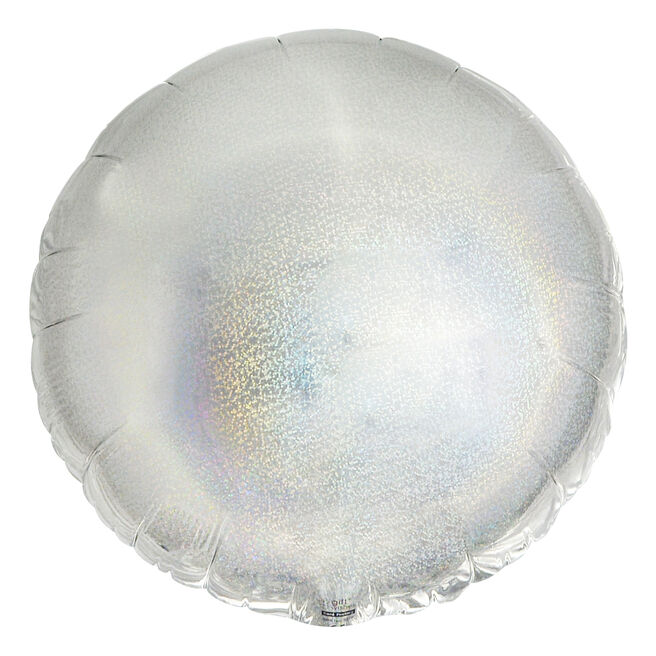 Silver Circle 18-Inch Foil Helium Balloon