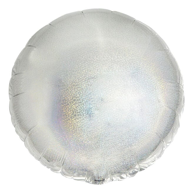 Silver Circle Foil Helium Balloon