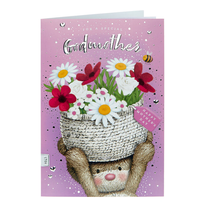 Godmother Hugs & Flowers Mother's Day Card 