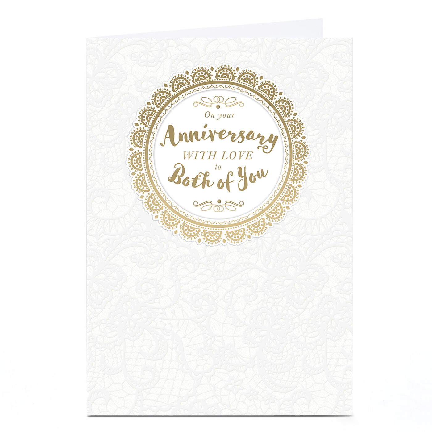 Buy Personalised Anniversary Card - Gold With Love To You Both for GBP ...