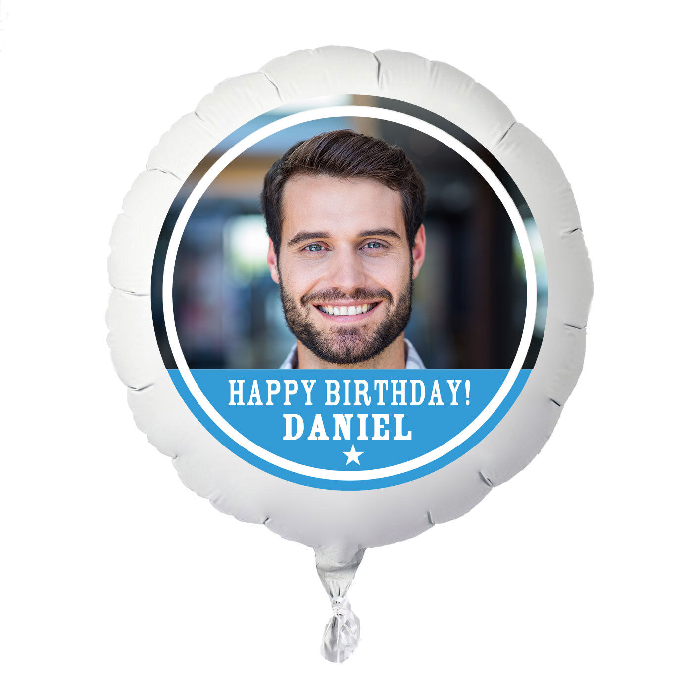 Buy Photo Upload Large Helium Balloon Happy Birthday, Blue for GBP 19.99 Card Factory UK