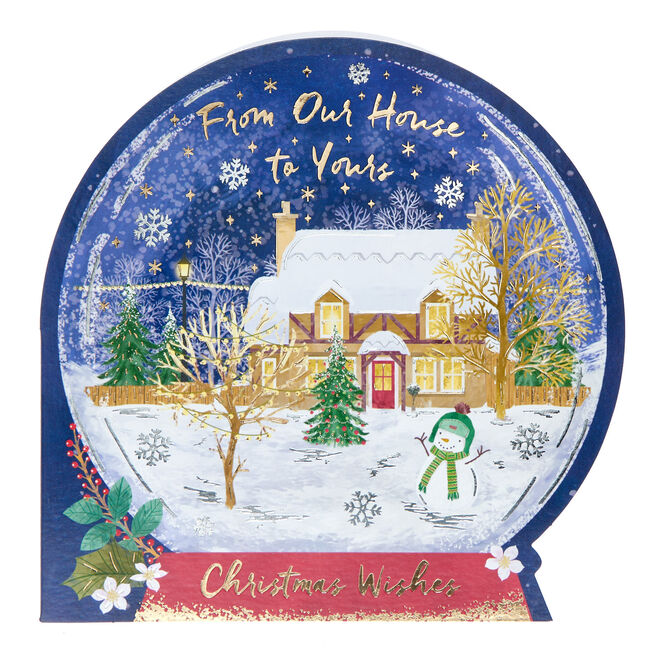 House to House Snowglobe Christmas Card