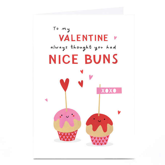 Personalised Lemon & Sugar Valentine's Day Card - Nice Buns