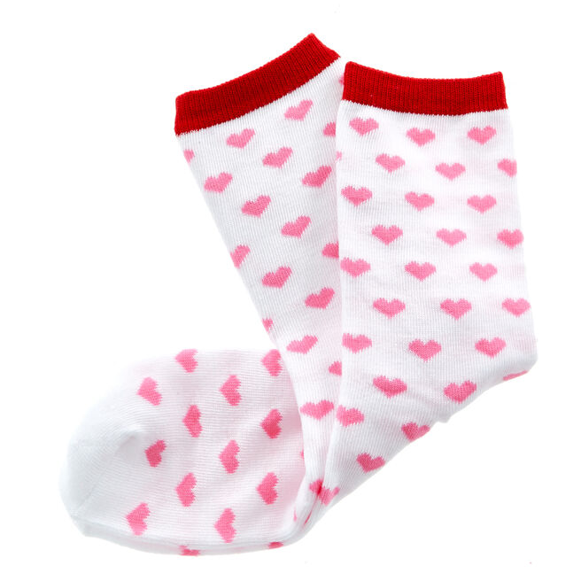 Love Bites Novelty Pink Heart Socks 