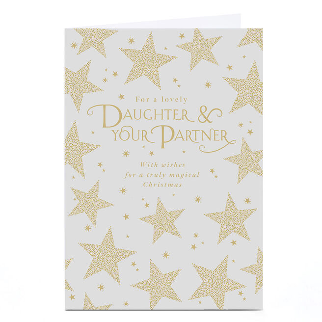 Christmas Card - A Lovely Daughter & Your Partner
