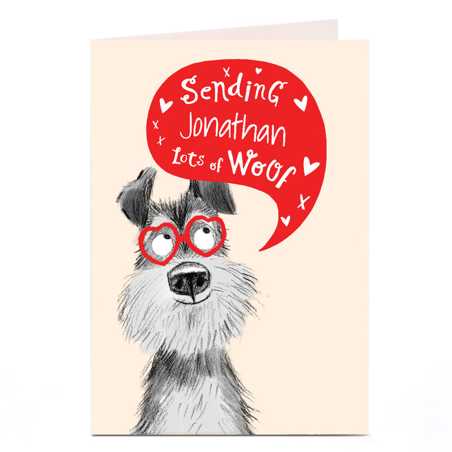 Personalised Valentine's Day Card - Lots of Woof!