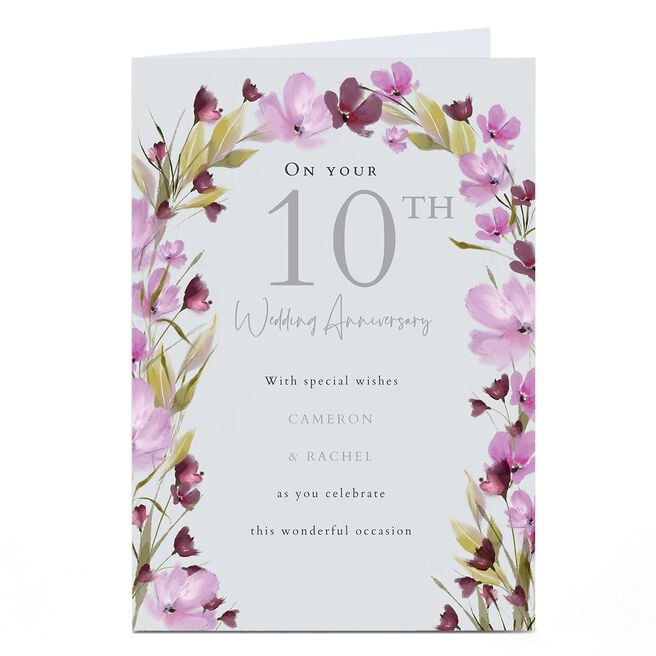 Personalised 10th Anniversary Card - This Wonderful Occasion