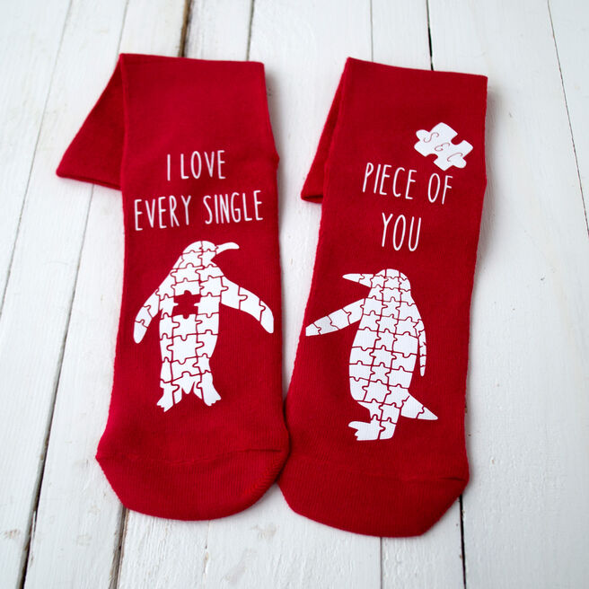 Personalised Socks - Penguin Jigsaw