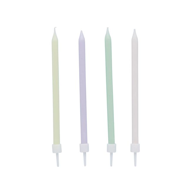 Pastel Skinny Cake Candles - Pack of 12